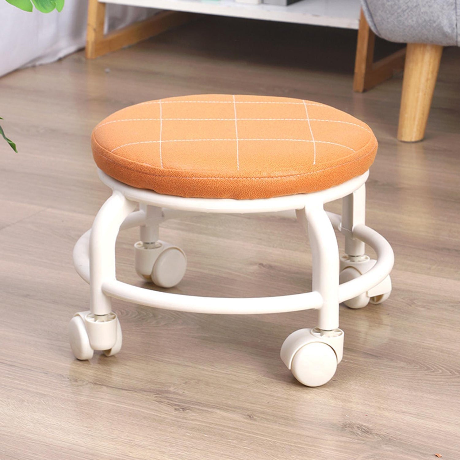 Roller Seat Stool Low Height Rolling Plastic Stool Multifunctional Small Household Movable Mini Stool Pulley Wheel Stool for Garage Home Library (1 Pc) Roller Seat Stool Low Height Rolling Plastic Stool Multifunctional Small Household Movable Mini Stool Pulley Wheel Stool for Garage Home Library (1 Pc)
